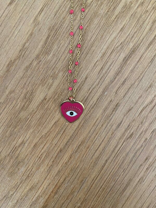 Collier oeil coeur